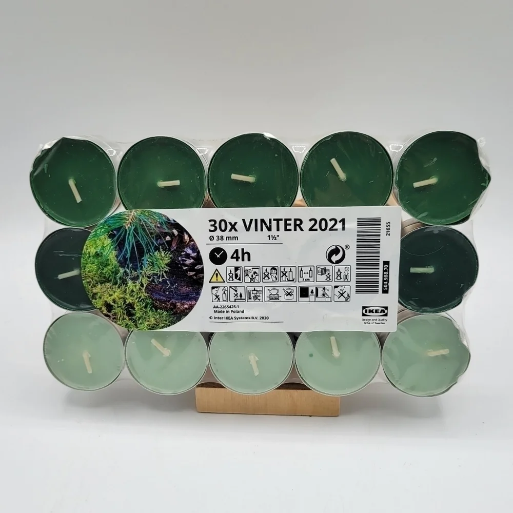 Ikea Fir Scented 30 pc Tea light Candles